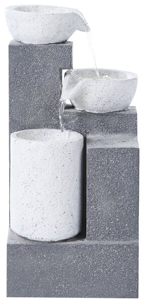 Kerti szökőkút LED NAGAMI Szürke