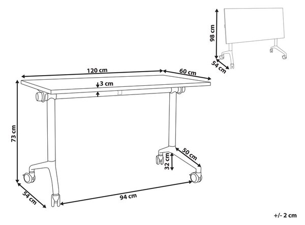 Összecsukható íróasztal CAVI Sötétbarna 120 cm 60 cm