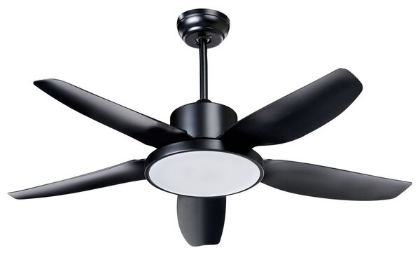 Mennyezeti ventilátor világítással LOUVET Távirányítóval LED Fekete