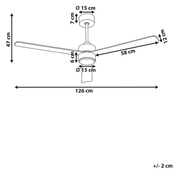 Mennyezeti ventilátor világítással JEREMY Távirányítóval LED Barna