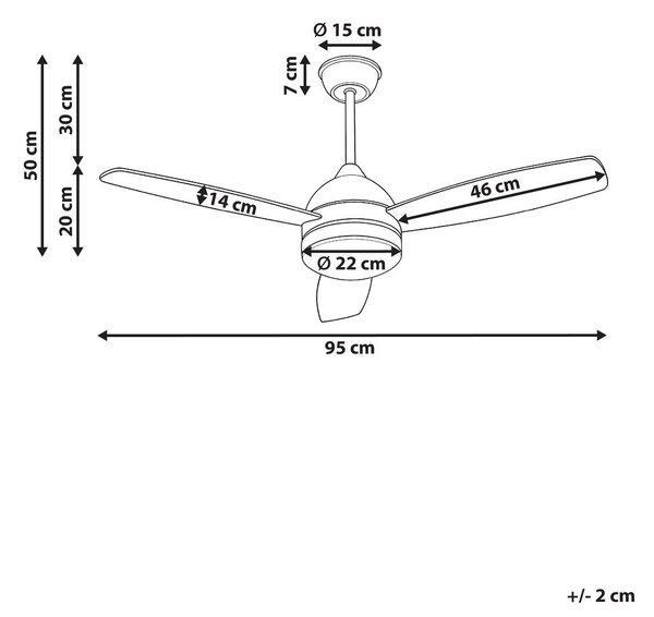 Mennyezeti ventilátor világítással MANSALA Távirányítóval LED Sötétbarna