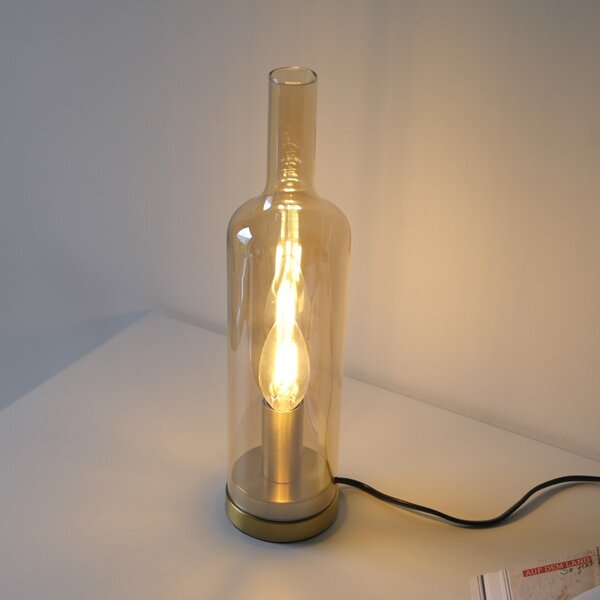 Paul Neuhaus vintage asztali lámpa bottle borostyán pln14006-27