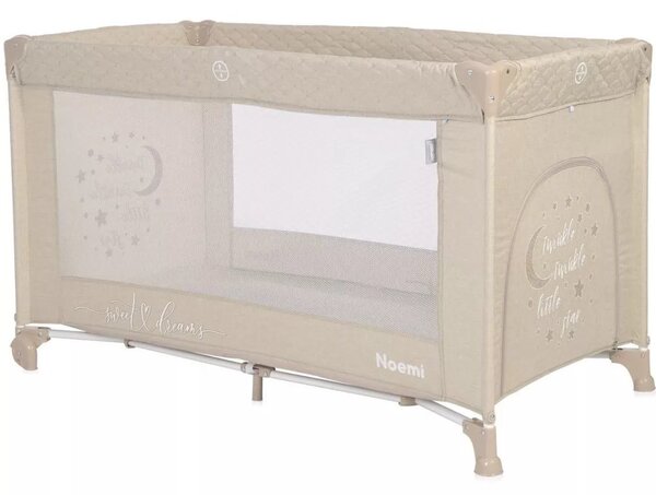 Lorelli Noemi 1 fix utazóágy - Fog Beige Star