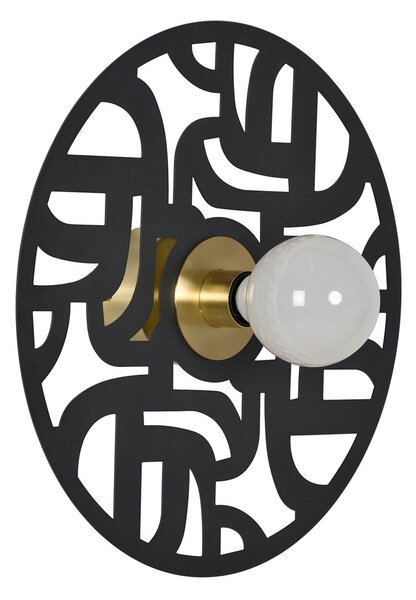 Fali Lámpa MARKET SET, Labyrinthe, dimmable, Fekete, Nappali, Fém, Dizájn