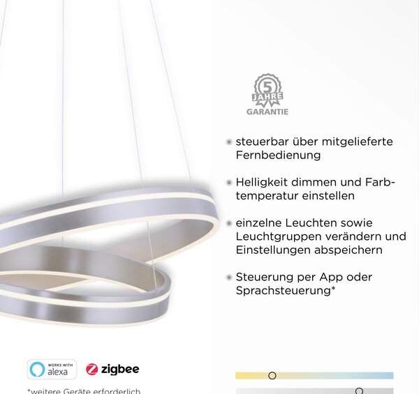 Paul Neuhaus modern függeszték q-vito ezüst pln8420-55