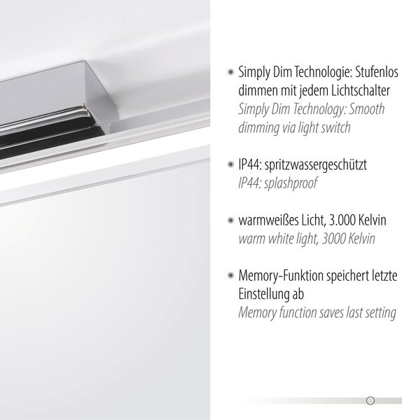 Paul Neuhaus modern tükör világítás timon króm pln9108-17