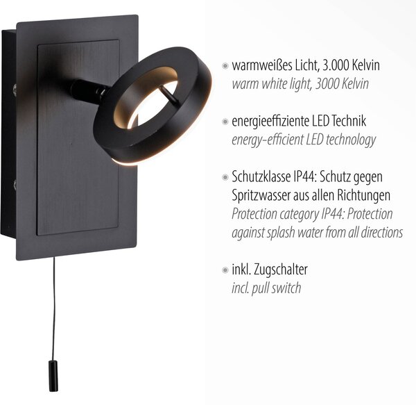 Paul Neuhaus modern tükör világítás sileda antracit pln9785-13