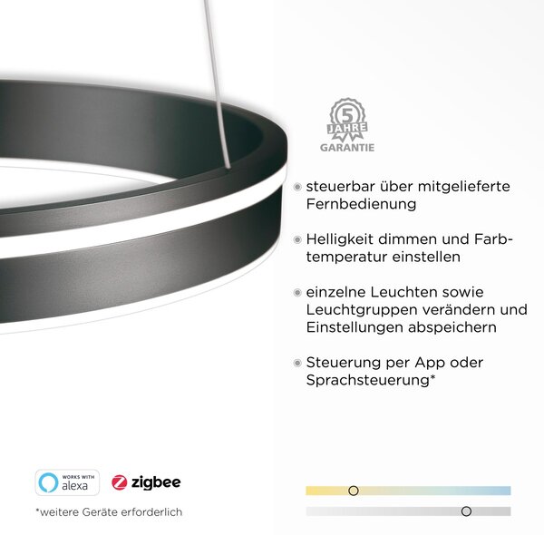 Paul Neuhaus modern függeszték q-vito antracit pln8412-13