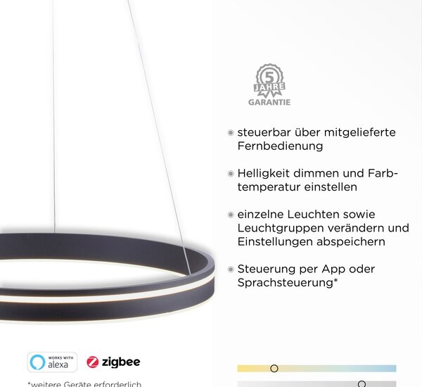 Paul Neuhaus modern függeszték q-vito antracit pln8411-13