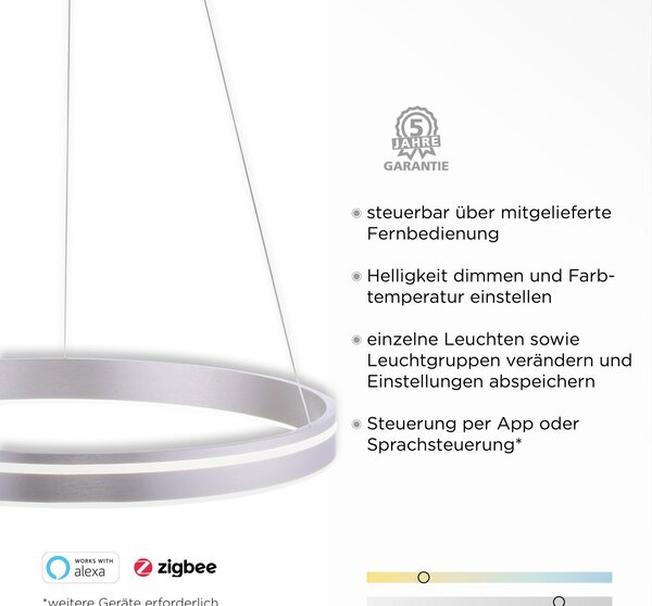Paul Neuhaus modern függeszték q-vito acél pln8411-55
