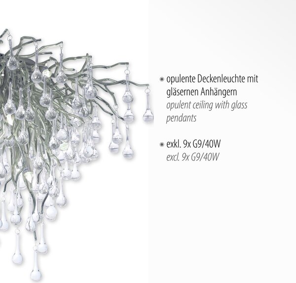 Paul Neuhaus glamour modern mennyezeti lámpa icicle acél pln8091-55