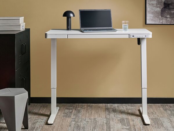 Elektromosan állítható asztal PENLY Fehér 120 cm 60 cm USB porttal