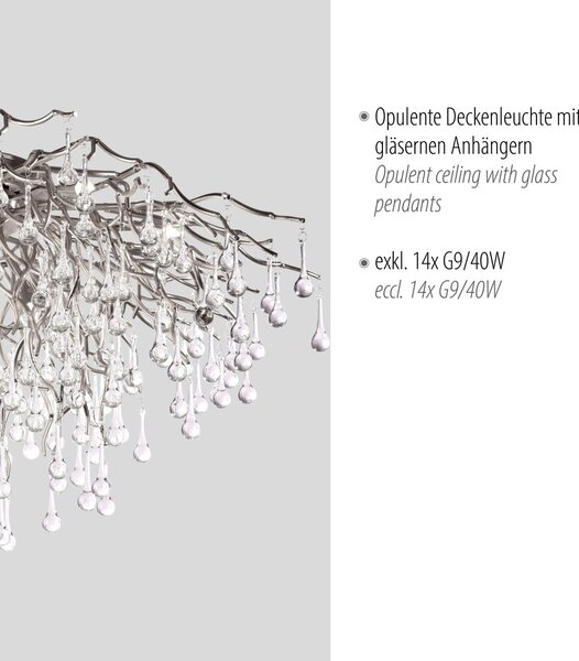 Paul Neuhaus glamour modern mennyezeti lámpa icicle acél pln8092-55