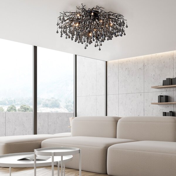 Paul Neuhaus glamour modern mennyezeti lámpa icicle fekete pln8092-18