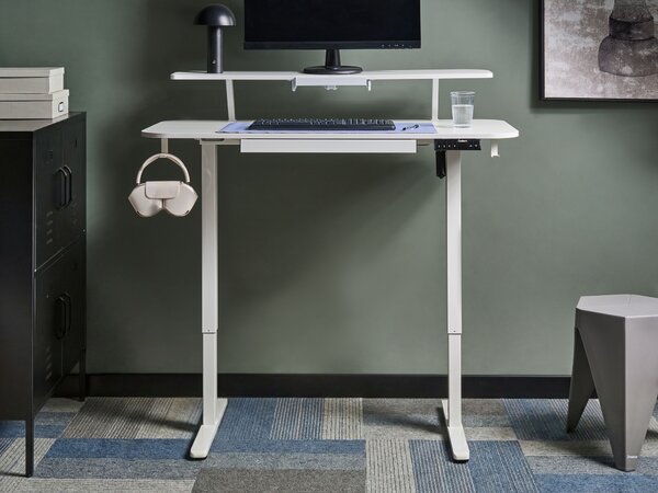 Elektromosan állítható asztal WILBANKS Fehér 120 cm 60 cm USB porttal