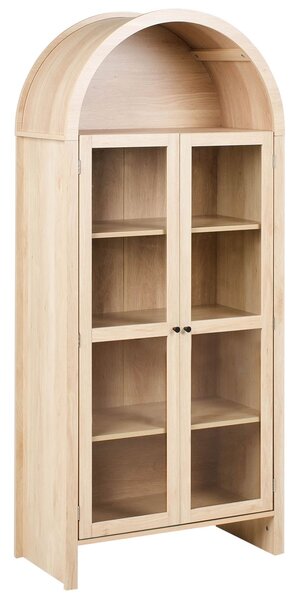 Üveges vitrin GLENWOOD 79 cm Világosbarna