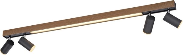 Paul Neuhaus modern spot lámpa pure-lines fekete világos fa pln6121-79