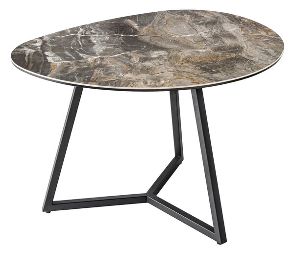 Dohányzóasztal MARVELOUS 70 cm kerámia és márvány taupe