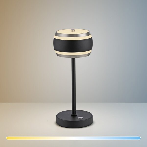 Paul Neuhaus modern asztali lámpa pure falling rings fekete pln4503-18