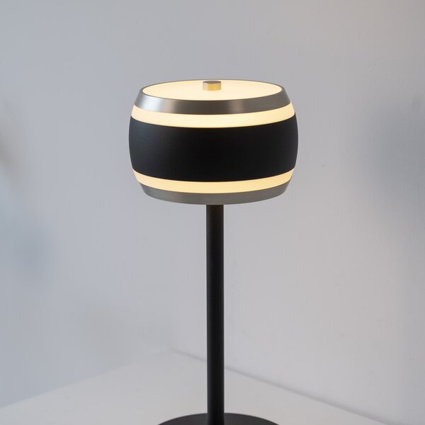 Paul Neuhaus modern asztali lámpa pure falling rings fekete pln4503-18
