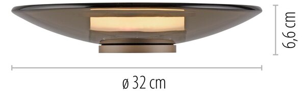 Paul Neuhaus modern asztali lámpa pure moon bézs füstös pln4594-97