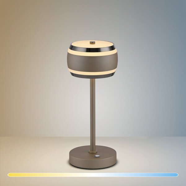 Paul Neuhaus modern asztali lámpa pure falling rings barna króm pln4503-97