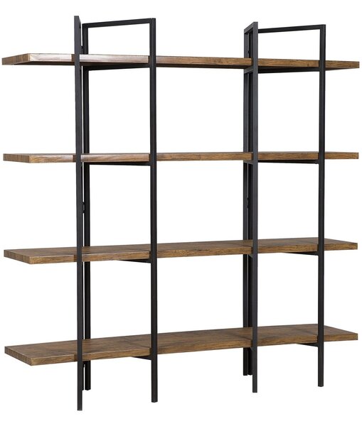 Négyszintes polcos elem COMPTON 165 cm Sötétbarna