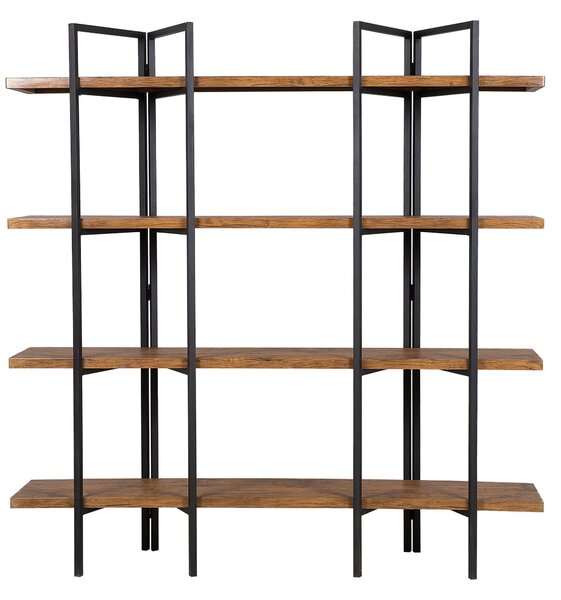 Négyszintes polcos elem COMPTON 165 cm Sötétbarna