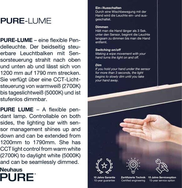 Paul Neuhaus modern függeszték pure-lume antracit pln2738-13