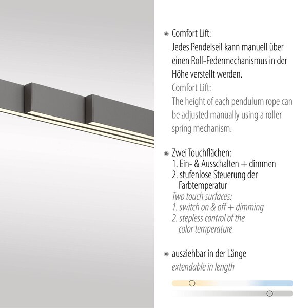 Paul Neuhaus modern függeszték adriana comfort lift antracit pln2598-13