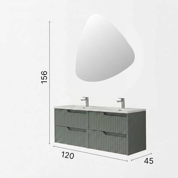 Infinity mosdószekrény, zöld, 120 cm – TR263LVS1157