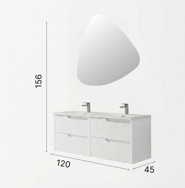 Infinity mosdószekrény, fehér, 120 cm – TR263LVS1158