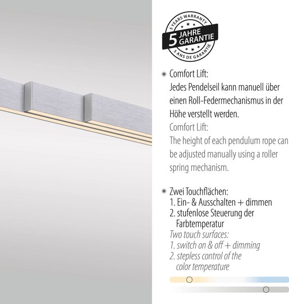Paul Neuhaus modern függeszték adriana comfort lift ezüst pln2598-95