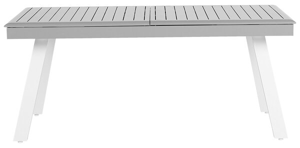 Bővíthető kerti étkezőasztal PERETA 175/255 cm 100 cm Fém Világosszürke