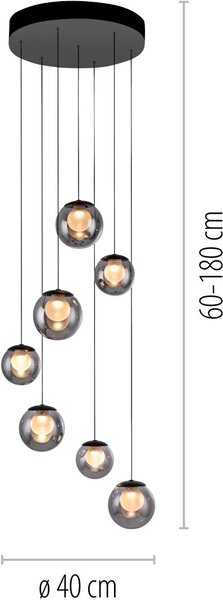 Paul Neuhaus modern függeszték pure popup szürke pln2587-15