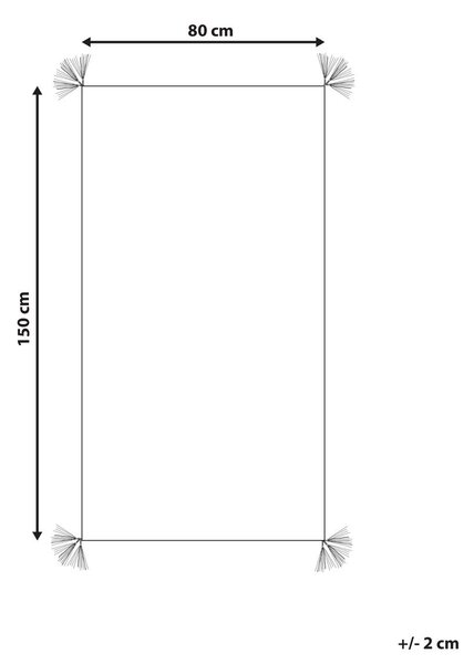 Szőnyeg KARTAL Fehér 80 x 150 cm Pamut