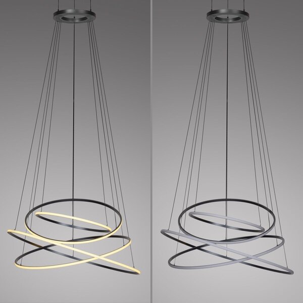 Paul Neuhaus modern függeszték pure e-flying rings szürke pln2566-15