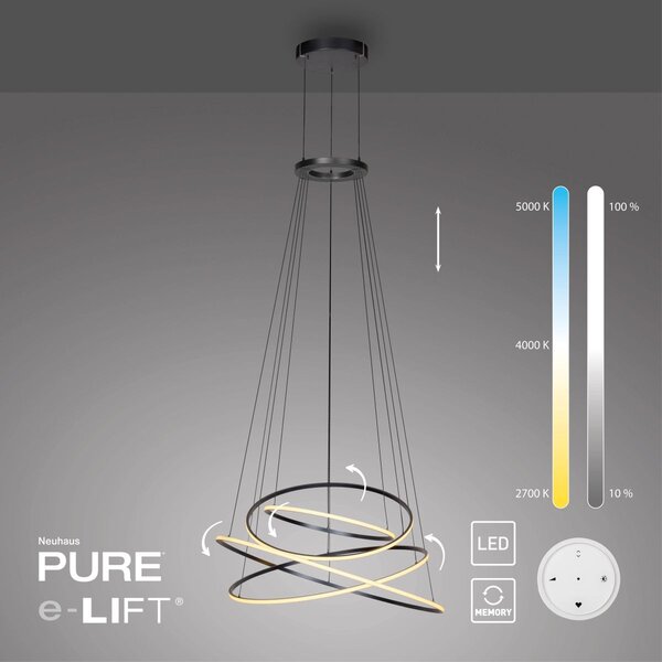 Paul Neuhaus modern függeszték pure e-flying rings szürke pln2566-15