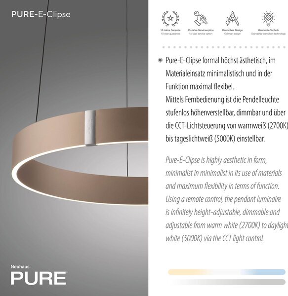 Paul Neuhaus modern függeszték pure e-clipse barna pln2560-97