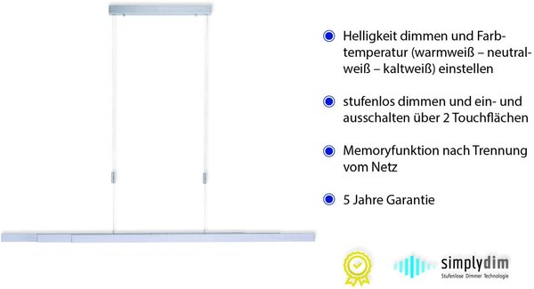 Paul Neuhaus modern függeszték adriana eloxált alumínium pln2568-95