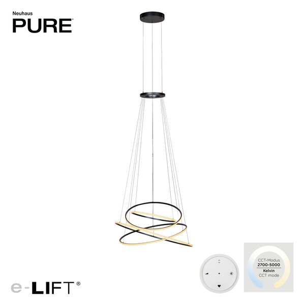 Paul Neuhaus modern függeszték pure e-flying rings szürke pln2566-15