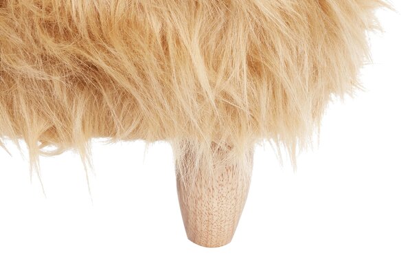 Állatos puff WOOLLY Műszőrme Homokbézs Orrszarvú