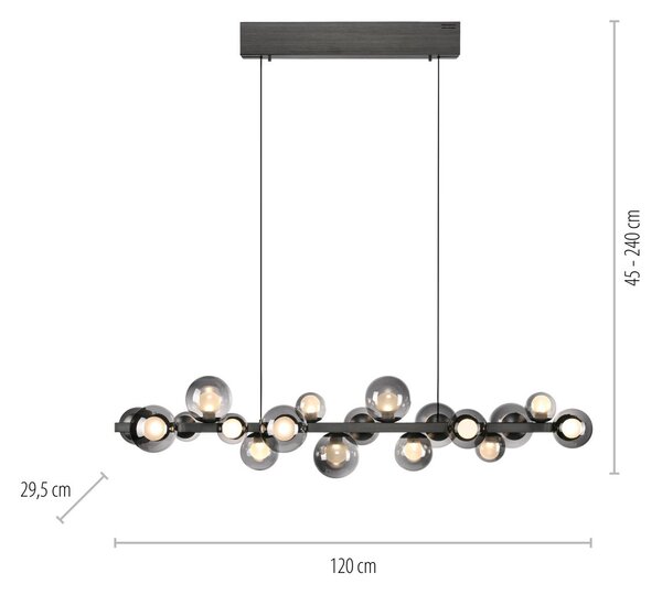 Paul Neuhaus modern függeszték pure e-popup szürke pln2557-15