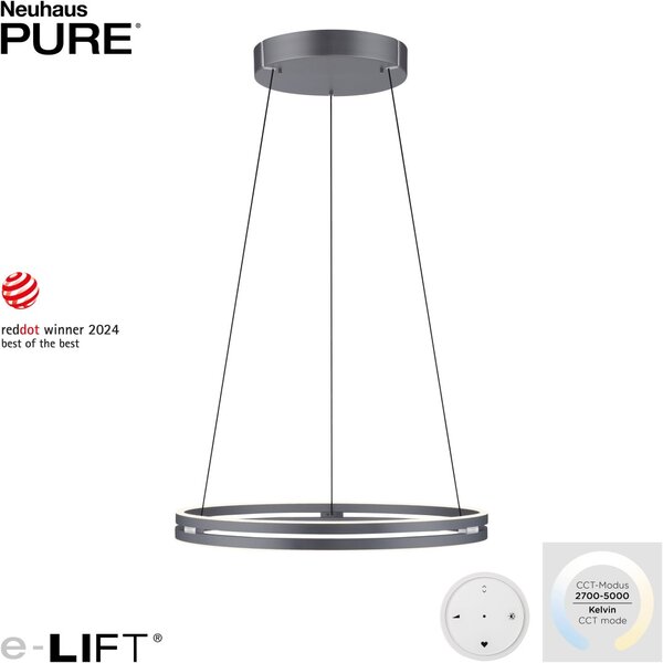 Paul Neuhaus modern függeszték pure e-loop szürke pln2551-15