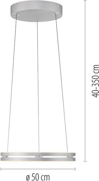 Paul Neuhaus modern függeszték pure e-loop eloxált alumínium pln2550-95