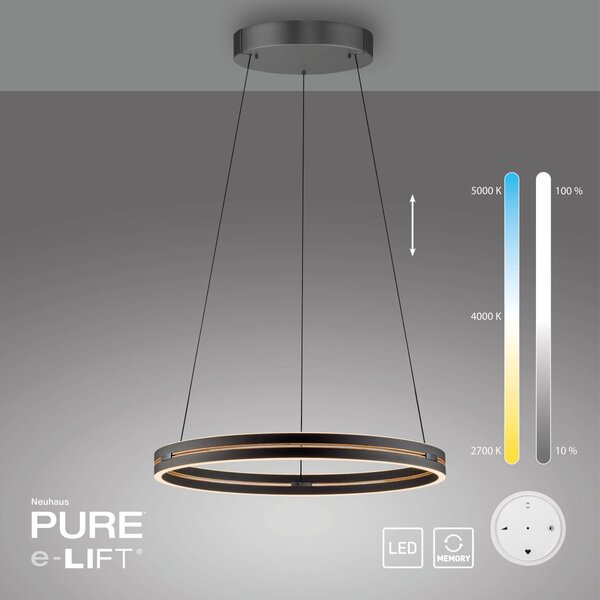Paul Neuhaus modern függeszték pure e-loop fekete pln2551-18
