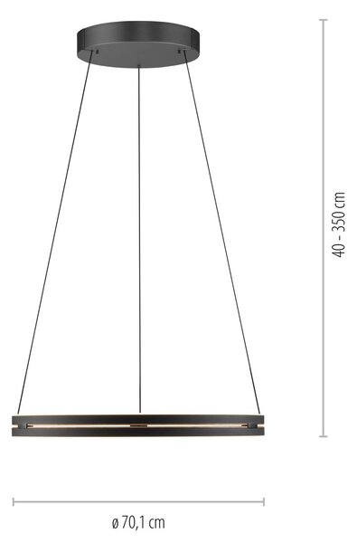 Paul Neuhaus modern függeszték pure e-loop fekete pln2551-18