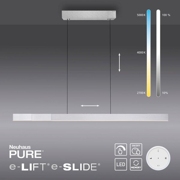Paul Neuhaus modern függeszték pure moto-rise alumínium pln2545-95