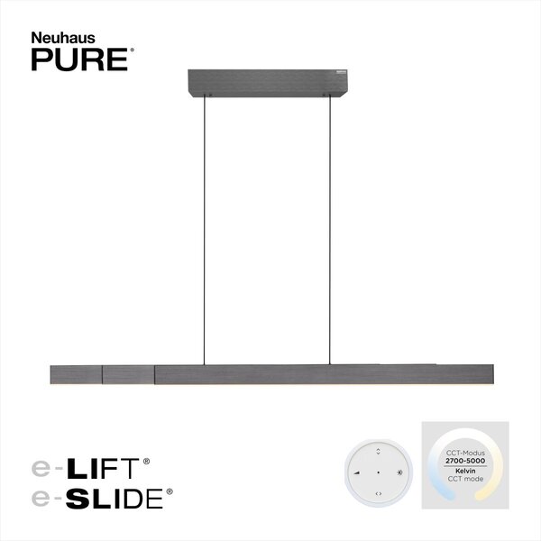Paul Neuhaus modern függeszték pure-moto-rise szürke pln2545-15