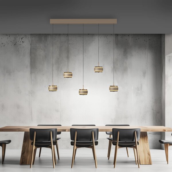 Paul Neuhaus modern függeszték pure falling rings barna króm pln2504-97